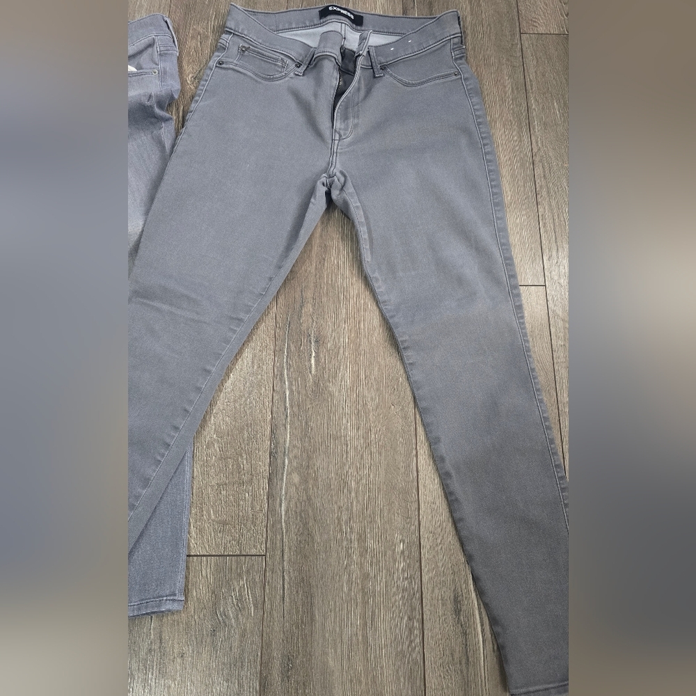 Stylish 2 Pair Gray Skinny Jeans - Picture 3 of 4